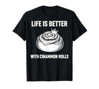 Desayuno La Vida es Mejor con Rollos de Canela Brunch Café Camiseta