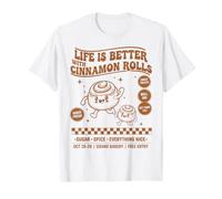 Desayuno La Vida es Mejor con Rollos de Canela Brunch Café Camiseta