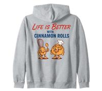 Desayuno La Vida es Mejor con Rollos de Canela Brunch Café Sudadera con Capucha