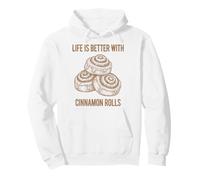 Desayuno La Vida es Mejor con Rollos de Canela Brunch Café Sudadera con Capucha