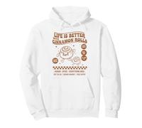 Desayuno La Vida es Mejor con Rollos de Canela Brunch Café Sudadera con Capucha