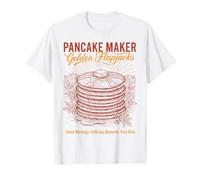 Desayuno Pancake Maker Golden Flapjacks Sweet Mornings Camiseta