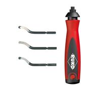 Desbarbador profesional con 3 cuchillas HSS intercambiables, ideal para limpieza de bordes y acabados en piezas metálicas.