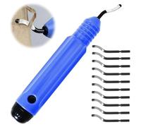 Desbarbador Universal,Desbarbador Metal,Desbarbado Manual Juego,Desbarbado Manual,Desbarbado de Rotación de 360° con 10 cuchillas de reemplazo,Adecuado para madera,Plástico,Aluminio,Cobre,Acero