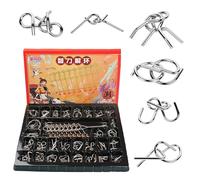 Desbloquea Juguetes de Enlace - Seguro para Aliviar el Estrés,Juego de Lógica de Desbloqueo Metálico | Desafío de Juego Que Ejercita el Pensamiento Lógico y la Habilidad