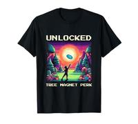 Desbloqueado: Ventaja del imán del árbol - Diseño de golf de disco de píxeles Camiseta