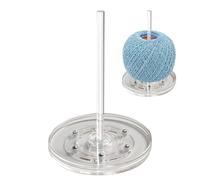 Desbobinador de lana con rodamientos, giratorio 360°, soporte de lana acrílico para tejer y ganchillo, almacenamiento de hilo vertical, soporte para bolas de lana para diferentes varillas de hilo
