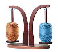 Desbobinador de lana magnético, rodamiento de bolas, soporte de hilo para anudar sin nudos, desenrollador de lana de madera, carrete de lana giratorio, soporte de hilo de ganchillo para accesorios de