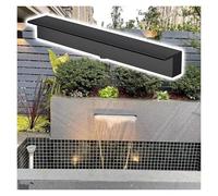 Desbordamiento de Cascada de Acero Inoxidable para estanques Exteriores de 12", 22" y 24", rebosadero Integrado de 36", Kit de Salida de Fuente y Elemento acuático para paisajismo.