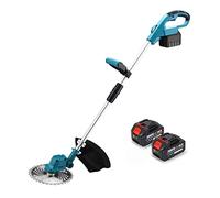 Desbrozadora, Cortacésped eléctrico inalámbrico de 9 Pulgadas, Motor sin escobillas, cortadora césped eléctrica, ángulo Longitud Ajustable, Herramienta poda telescópica for jardín
