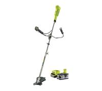 RYOBI- Desbrozadora 18V - Cable Ø 1 x 1,6 mm - Cuchilla Tri-Arc™ de 3 dientes 20 cm - 1 batería de litio+ 18V 4,0 Ah y 1 cargador rápido de 2,0 A - RBC18X20B4F