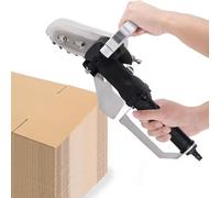 Desbrozadora De Desechos De Cajas De CartóN, Desbrozadora NeumáTica, Herramienta De Corte Y Corte De Bordes De Papel, Con Cadena De Acero De AleacióN Y Cubierta Protectora De Metal,6MM