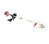 Desbrozadora de gasolina de 26 cm³, motor de 2 tiempos de 0,65 kW, depósito de 1000 ml, montaje lateral, con correa de transporte y gafas protectoras, ideal para cortar césped, deshierbe, cortar