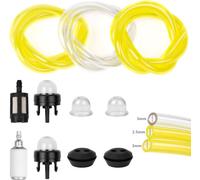 Desbrozadora Manguera de Combustible, Universal Filtro Gasolina Motosierra, Filtros de Tubo Sello Repuestos, 2.5mm 3mm Tubos de Gasolina de Cortadoras para Cortacésped, Recortadora
