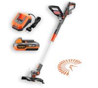 Desbrozadora - Recortadora a batería 20V FUXTEC FX-E1RT20 - Set con batería de Iones de Litio de 2Ah y Cargador de 1A - Ancho de Corte de 25 cm