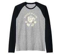 Descafeinado es una Mentira Entusiasta del café Amante de la cafeína Camiseta Manga Raglan