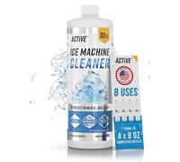 Descalcificador para máquina de cubitos de hielo - 946,4 ml (8 aplicaciones) Solución de limpieza sin níquel para máquina de hielo - Compatible con Whirlpool 4396808, Scotsman, Manitowoc, Hoshizaki