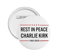 Descansa en paz Charlie Kirk Pines de botón RIP Charlie Kirk Pines e insignias de botón circulares Pin de pecho redondo