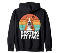 Descansando Pit Face Pitbull Dog Lover Sudadera con Capucha