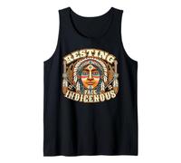 Descansando Rostro indígena Historia Estadounidense Camiseta sin Mangas