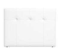 DESCANSIN - Cabecero Tapizado | Cabeceros de Cama Matrimonio o Individual | Cabeceros Polipiel Fácil Limpieza, Colocación, Resistente y Lavable | Cabecero Acolchado en Diferentes Tamaños (135, White)