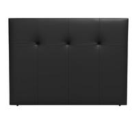 DESCANSIN - Cabecero Tapizado | Cabeceros de Cama Matrimonio o Individual | Cabeceros Polipiel Fácil Limpieza, Colocación, Resistente y Lavable | Cabecero Acolchado en Diferentes Tamaños (160, Black)