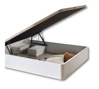 DESCANSIN - Canapé Abatible | Canape para tu Cama | Canapes Abatibles 4 Colores Disponibles | Canape para Camas Matrimoniales o Individual | Canape Gran Capacidad 28cm | Canapé (Blanco, 150x190)