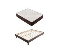 DESCANSIN Pack Colchón + Base Tapizada 150 x 190