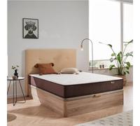 DESCANSIN Pack Colchon + Cabecero + Canape Abatible Maxima Comodidad | Gran Almacenaje (160x200, Beige)