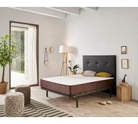 DESCANSIN Pack Colchon + Cabecero Tapizado + Somier Ideal para Personas con Dolores de Espalda | Facil Montaje | Silencioso (105x200, Negro)