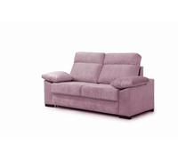 DESCANSIN Sofá Cama Italiano 3 Plazas con colchón de 140x190 - Apertura Italiana - Tela Variada - Madera Pino - Colchón de 15cm de Grosor (Rosa)