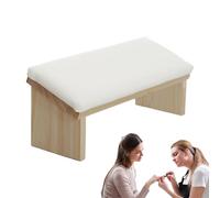 Descanso A Mano Para La Tecnología De Las Uñas, Almohadillas De Brazo De Diseño De Bisel De Cuero De Madera Para La Manicura: Un Cómodo Brazo De Pulido De Uñas, Robo De Arte Resistente Para El