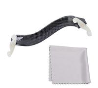 Descanso de hombro ajustable de Irin, fibra de carbono de imitación ligera con pies de silicona, ajuste universal para 4/4 4/3 de violines, reduce la presión para un juego cómodo,
