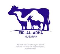 Descarga del diseño del cartel del Eid al-Adha Pegatinas de pared 67.2x68.3cm Pegatinas para vidrio Azul oscuro