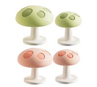 Descargador De Inodoro En Forma De Seta, Con 2 Piezas Lindo Diseño De Seta, 2.8x2.4x2cm, Botones Pulsadores Dël Tanque De Agua Del Inodoro, Botón De Descarga Del Baño, Material De Silicona, Para