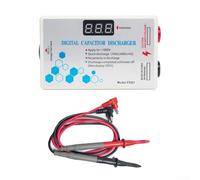 Descargador digital de condensador 1000 V con voltímetro, descarga rápida para alto voltaje, medidor independiente de polaridad para evitar descargas eléctricas, color blanco FDQ1
