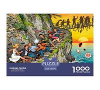 Descargar la película Cinque Terre Cliff Path Slip Puzzle De Madera Impermeable DIY Puzzles De 1000 Piezas Regalos para Adultos Colorido Rompecabezas Decoración del Hogar