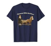 Descartes Antes del Caballo Filosofía Juego de Palabras Divertido Camiseta