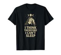 Descartes Pensar Demasiado No Puedo Dormir Filosofía Camiseta