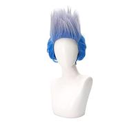 Descendiente 3 Hades Cosplay peluca corta degradado azul estilo resistente al calor pelo sintético fiesta Halloween juego de rol pelucas