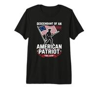 Descendiente de un Patriota Revolución Americana del 4 de Julio Camiseta Premium