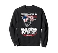 Descendiente de un Patriota Revolución Americana del 4 de Julio Sudadera