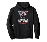 Descendiente de un Patriota Revolución Americana del 4 de Julio Sudadera con Capucha