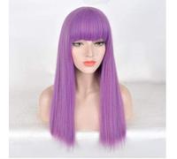 Descendientes 2 Mal Bertha Maléfica Long Live Evil Straight Purple niños adultos Cosplay peluca + gorra de peluca gratis Niños como la imagen