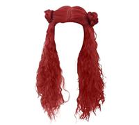 Descendientes 4 Pelucas Rojas para Mujer, Rise of Red Wig Cosplay, Peluca de Pelo Ondulado de Halloween, Peluca Roja para Niñas, Disfraces para Halloween, Fiestas de Cumpleaños y Eventos Temáticos