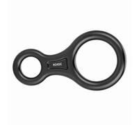 Descensor de Cuerda, Descensor Rappel 35KN Figura Escalada 35KN, Anillo de Roca Duradero Al Aire Libre para Escalar (Black)