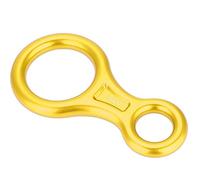 Descensor de Cuerda, Descensor Rappel 35KN Figura Escalada 35KN, Anillo de Roca Duradero Al Aire Libre para Escalar (Gold)