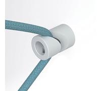 Descentralizador, Gancho en 'V' de Techo o Pared para Cable eléctrico Textil - Blanco