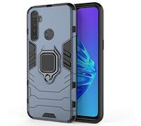 DESCHE para Funda Realme 5 / Realme 5i / Realme 6i / Realme C3 Carcasa para Soporte de Anillo + Cristal Templado, Compatible con el Soporte magnético para automóvil - Marina