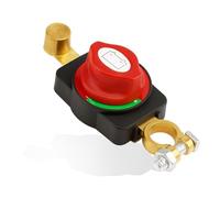 Desconectador de Batería Borne 12V 24V 48V Cortacorrientes Ajustable 180° Carcasa Anticorrosión Interruptor Aislamiento Bateria para Coche Barco Vehículo Camión Caravana Moto Conexión Directa